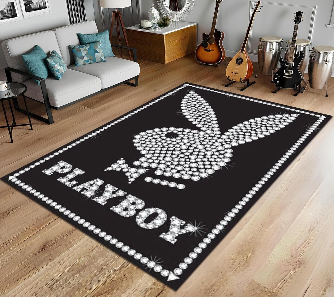 Sexy Magazine Rug, Diamond Bunny Themed Carpet, Erotic Lounge Carpet ...