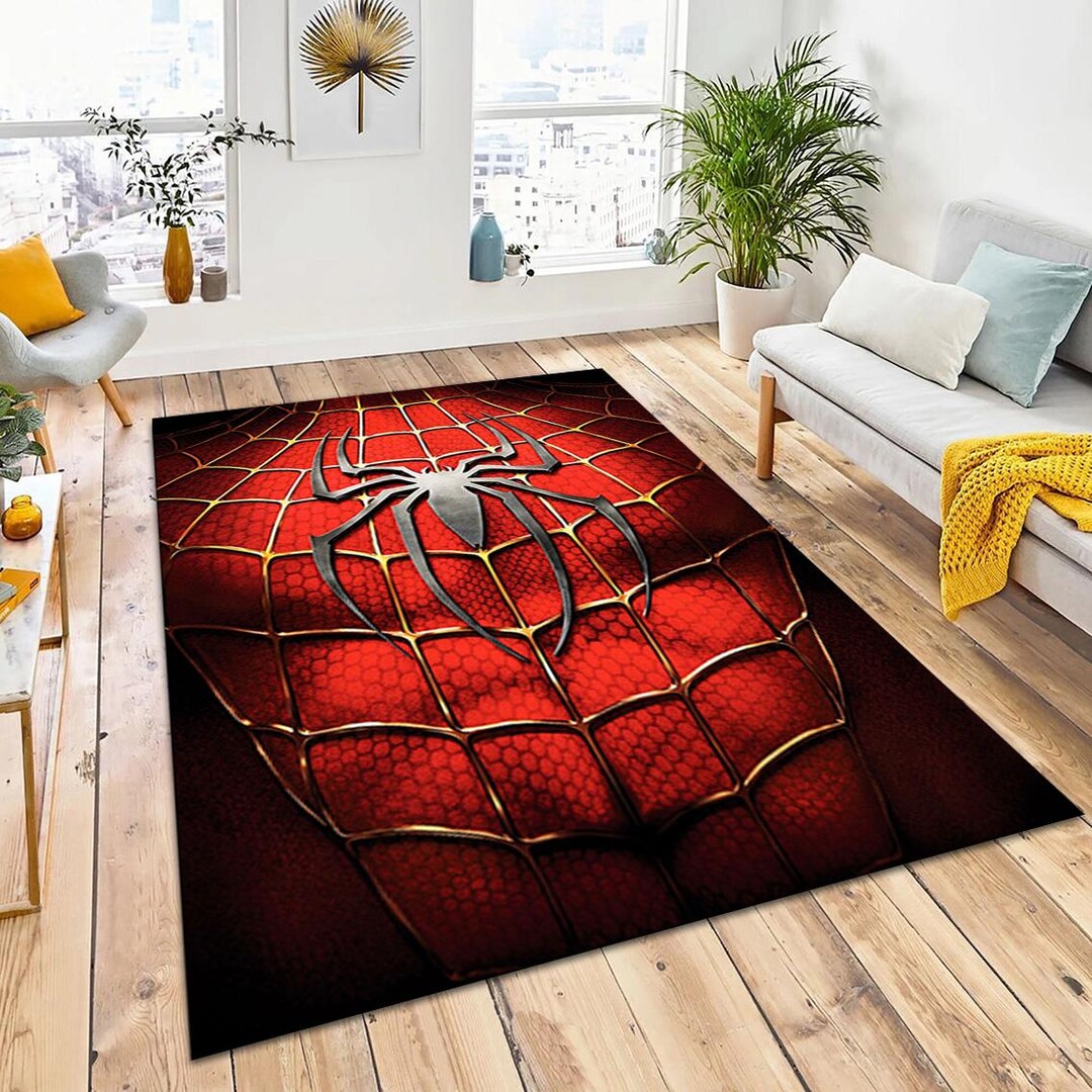 Spider-man Area Rug, 3D Symbol, Kids Room Decor - Etsy