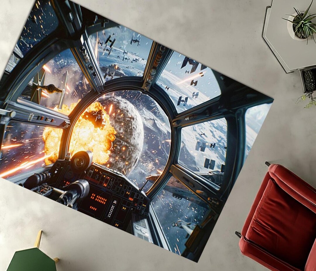 Mw2 Rug Cockpit Rug, Star Wars Rug, Millenium Falcon Cockpit Carpet, Space ...