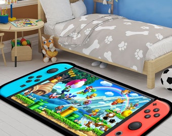 Consol Game Rug: Modern Kids Room Carpet, Non-slip Cotton Base