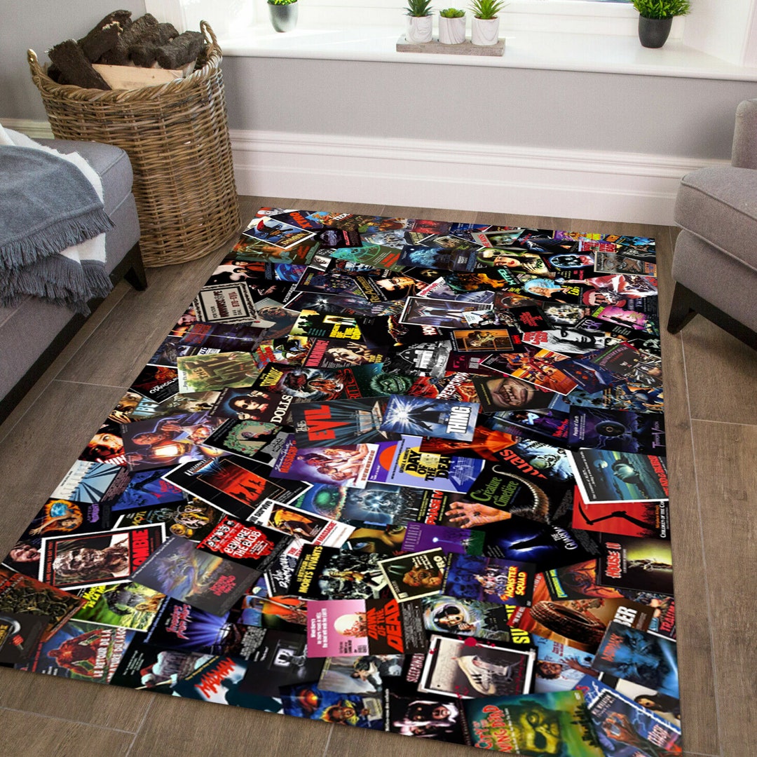 Horror Sticker Rug Movie Rug,horror Poster Rug,livingroom Rug, Halloween Rug,modern Rug ...