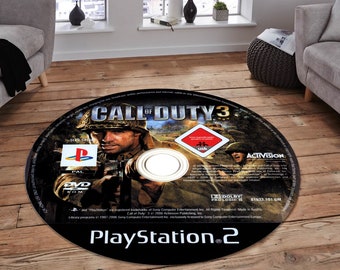Personalized Gamer Rug: Round Game Room Decor, Custom Area Rug
