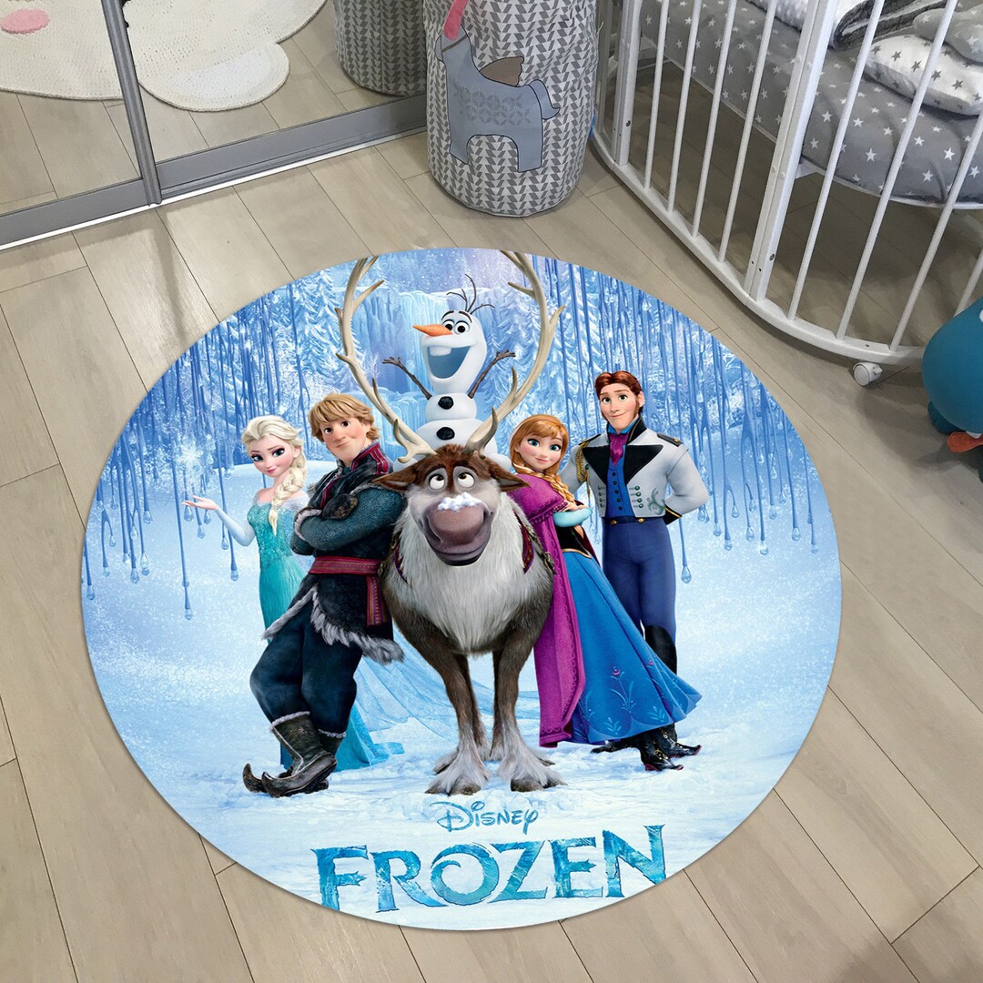Elsa Round Rug Elsa Rug, Custom Frozen Round Rug, Girlroom Nursery Decor - Etsy