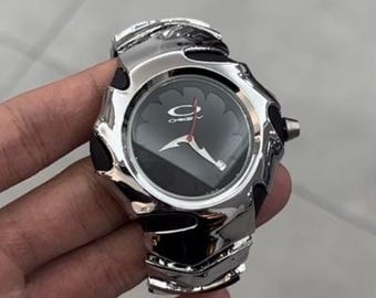 y*n様 bone strap silver watch OAKLEY cybe y*n様 bone strap silver watch OAKLEY cybe