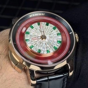 A luxurious casino style wristwatch with a rotating dial is a great gift for a stately and respected man