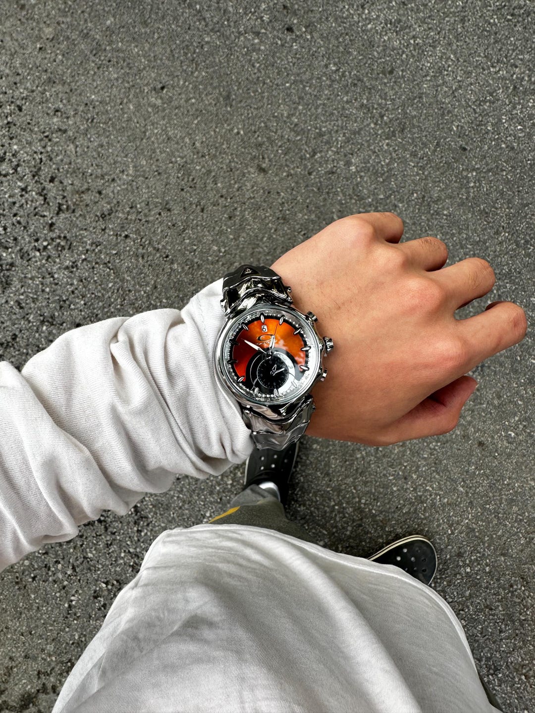 Vintage Oakley Judge Watch – Bold Orange Dial, Stainless