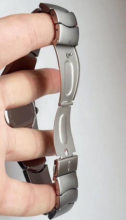 y*n様 bone strap silver watch OAKLEY cybe Oakley Titanium Band Wristwatches for sale | eBay