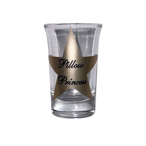 Y2K Gold Star Schnapsglas, lustiges trendiges Schnapsglas, süßes Girls Night Party Favor, Fattest Ass Award Geschenk, Retro Barware, Bachelorette Fun