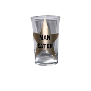 Y2K Gold Star Schnapsglas, lustiges trendiges Schnapsglas, süßes Girls Night Party Favor, Man Esser Geschenk, Retro Barware, Bachelorette Spaß, feministisch