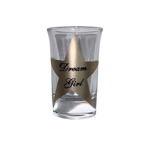 Y2K Gold Stern Schnapsglas, lustiges trendiges Schnapsglas, Süßes Girls Night Party Favor, Traummädchen Schnapsglas, Bachelorette Spaß, Geschenk der Superlative