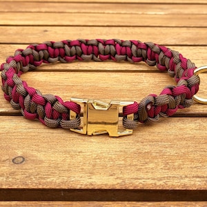 Dog collar Paracord braided and customizable/with click closure/collar/dog/gold/various colors/two-tone