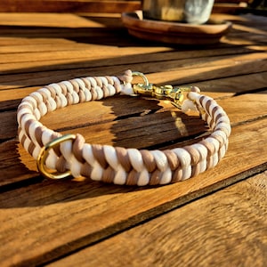 Dog collar Paracord braided and customizable/with click closure/collar/dog/gold/various colors/two-tone