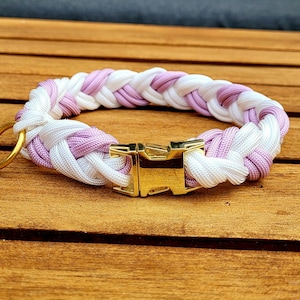 Dog collar Paracord braided and customizable/with click closure/collar/dog/gold/various colors/two-tone