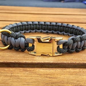 Dog collar Paracord braided and customizable/with click closure/collar/dog/gold/various colors/two-tone