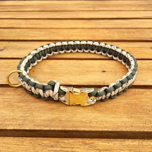 Dog collar Paracord braided and customizable/with click closure/collar/dog/gold/various colors/two-tone