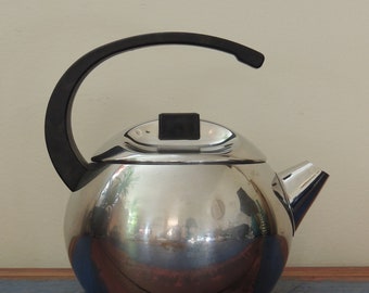Vintage 50's Tramontina Brazil Stainless Steel Kettle, excellent condition