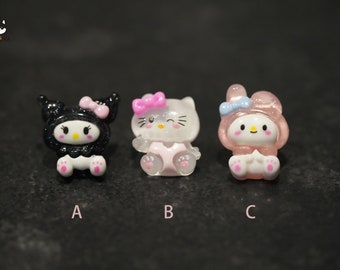 Kuromi Melody Hello Kitty Crocs Charms Body | Glitter Cute Charms| Bling Crocs Charms | Crocs Jibbitz |  Kids Crocs | Sanrio Accessory