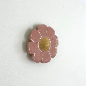 Keramisk väggkonst med blommor - Korall