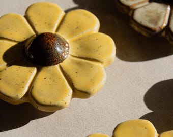 Ceramic Wall Sculpture - Sunflower