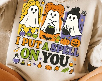 I put a spell on you png, Vintage png, Halloween png, spooky png, trendy Halloween png, Retro aesthetic png, Trendy sublimation, Retro png