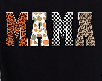 Jesienna Mama PNG, Jesienna Mama w Kratkę PNG, Jesień PNG, Jesień PNG, Retro Jesienna Mama, Mama Dyniowa Lampart PNG, Jesienny Projekt Sublimacji na Halloween