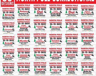 North Pole Correctional svg bundle, North Pole Correctional Christmas 2024 Shirt, Custom Matching Family Christmas North Pole Correctional