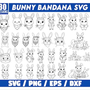 Bunny svg Bundle, Bunnies svg, Cricut, Easter Bunny svg, Happy Easter png, Cute Rabbit svg, Bunny Outline svg, Bunny Silhouette