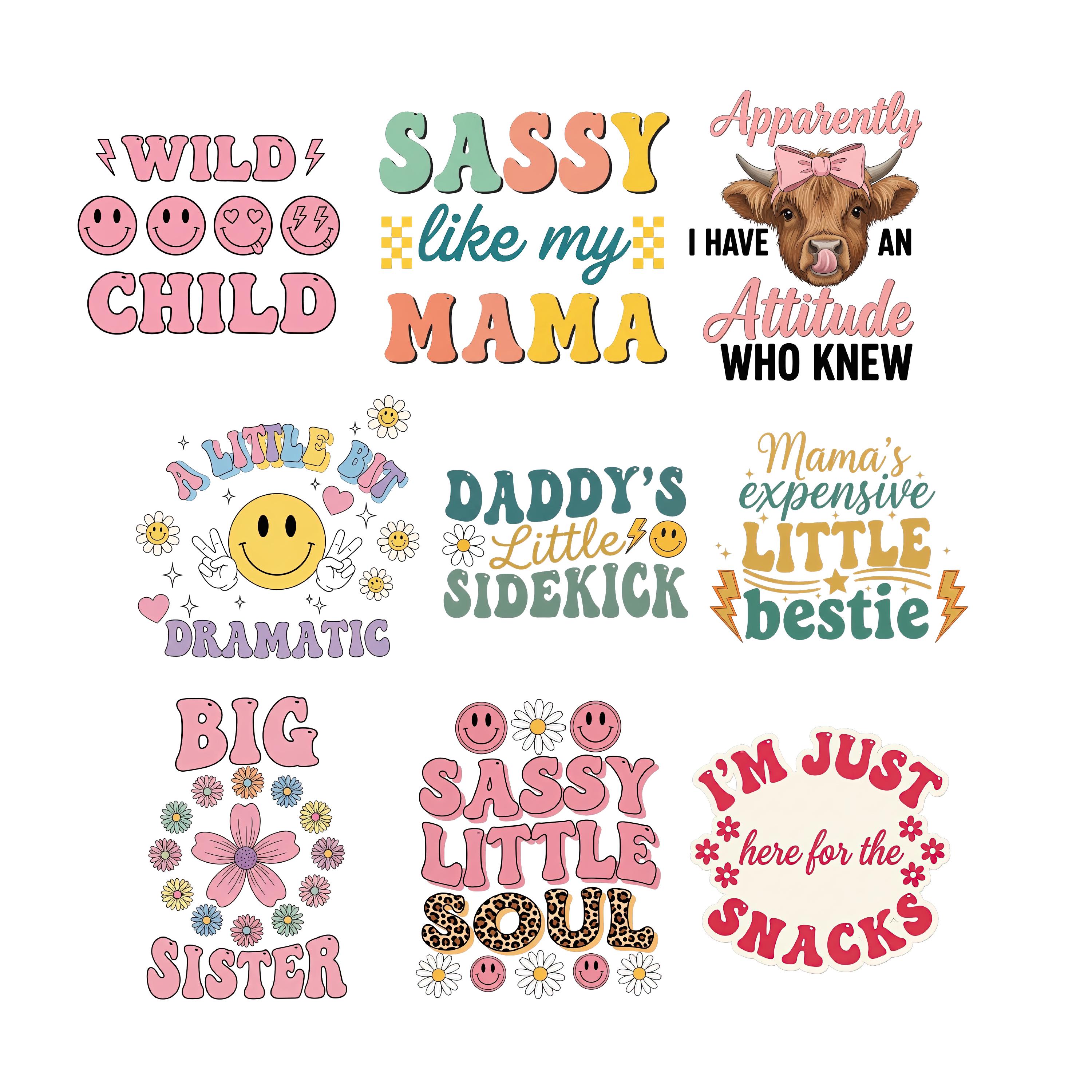 Retro Toddler PNG Bundle, Toddler Sublimation Bundle PNG, Funny Kids ...
