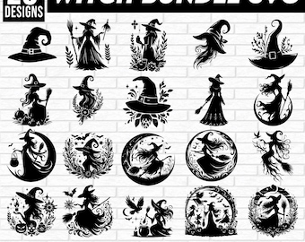 Hexe Bundle SVG, Halloween SVG, Halloween Hexe dafür, Hexe Clipart, Hexe Cricut, Hexe Silhouette, Hexe Vektor, Halloween Clipart