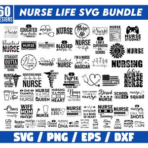 Nurse Svg Bundle, Nurse Quotes, Nurse Svg File for Cricut, Nurse Cut File, Nurse Mom, Nurse Saying, Nurse Clipart, Nurse Life, Doctor Svg