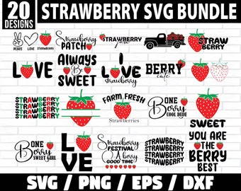Strawberry Svg Bundle, Strawberry svg, Berry svg, Strawberry Clipart, Strawberry Shortcake Svg, Strawberry Mug Clipart, Strawberry Fruit Svg