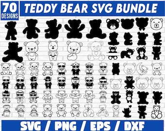 Teddy Bear Outline, Teddy Bear SVG Bundle, Teddy Bear monogram, Teddy Bear dxf, Teddy Bear Vector, Teddy Bear PNG