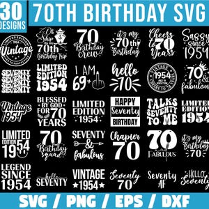 70e verjaardag SVG-bundel, Vintage 1954 Svg, Vintage 1953 Svg, 70e verjaardag Svg, 70e verjaardag 1954 Shirt, 1954 verjaardagscadeau, Hallo 70 svg