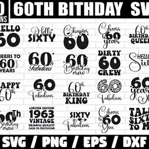 Bundle Svg 60e anniversaire, 60e anniversaire Svg, papa 60e anniversaire Svg, chemise 60e anniversaire, 60e anniversaire Png, 60e anniversaire, téléchargement immédiat