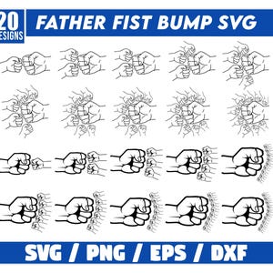Father&#39;s Day Fist Bump,  Set, customized name Family SVG, Father&#39;s Day Design, Baby Toddler Kid Dad Fist Bump SVG, Dad and Kid Svg