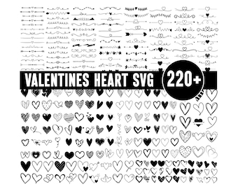 Hand Drawn Heart svg bundle, Open Heart Svg, Doodle Heart Svg, Sketch Heart Svg, Love Svg,Valentine Svg, Heart Svg Bundle