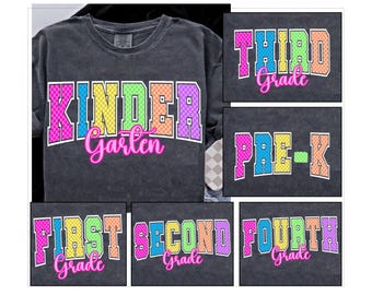 Neon Distressed Pierwsza/Druga/Trzecia Klasa Pakiet Png, 1 Dzień Szkoły Png, Kolorowy Nauczyciel Szkoły Przedszkolnej Png, Trzecia Klasa Pakiet Png
