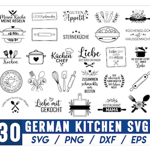 Deutsche Küche SVG Bundle, Deutsche Küche Plotterdatei SVG Bundle: Koch & Kochen Sprüche, Deutsche Küche Sprüche SVG, Kochen svg, Deutsch svg