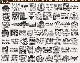 Western Svg Bundle, Southern Girl, Southern svg, Country svg, Cowgirl Svg, Country Life Svg, Western Quotes svg, Southern svg, Howdy Svg