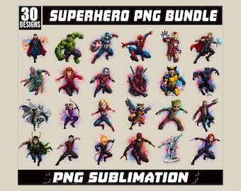 Superhero PNG Bundle, Character Png Pack, Heroes Png Set, Best-Selling Superhero Clipart Set, Comics PNG Bundle, Superhero Comics PNG