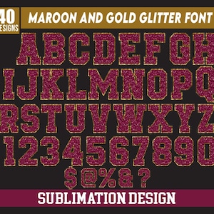 Alfabeto marrom e dourado, alfabeto esportivo com glitter png, conjunto alfa de lantejoulas com bordado falso - sublimação do alfabeto, alfabeto esportivo com glitter png