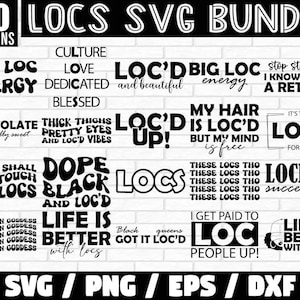 Locs Svg Bundle, locs svg, Locd svg, loc queen svg, woman with locs svg, dreadlocks svg, african american svg, melanin svg, black girl svg