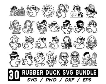 Rubber Duck Svg Bundle, Cute Baby Duck Svg, Rubber Duck Clipart, Duck Vector, Bath Duck Silhouette, Funny Duck Characters Clipart