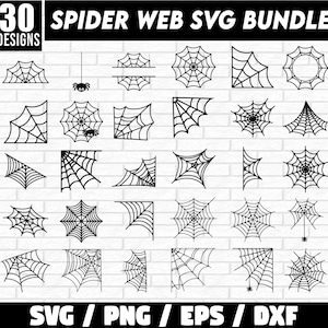 Spider Web svg Bundle, Scary Spider Web svg, Spider Web Silhouette, Spider Web Clipart, Spider Web Cricut, Halloween Spider Web svg
