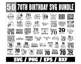 Pakiet SVG na 70. urodziny, Siedemdziesiąt i wspaniały SVG, Mam 69 lat i środkowy palec SVG, 70. SVG, SVG na 70. urodziny, niegrzeczny SVG na 70. urodziny, urodziny