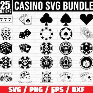 Pacchetto casinò Svg, Casinò Svg, Carte da gioco Svg, Scala reale Svg, Carte da poker Svg, 777 Svg, Las Vegas Svg, Slot machine Svg, Soldi Svg, Gioco d'azzardo Svg