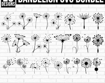 Dandelion Svg Bundle,Dandelion Svg,Dandelion ,Clipart,Just Breathe Svg,Dandelion Blowing Svg,Cut files for Cricut,Silhouette,pusteblume svg