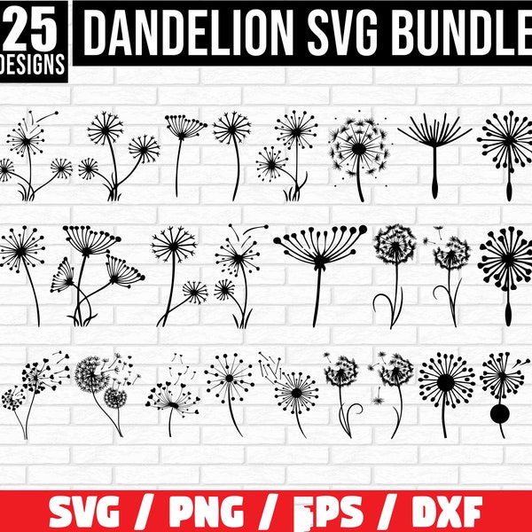 Dandelion Svg Bundle,Dandelion Svg,Dandelion ,Clipart,Just Breathe Svg,Dandelion Blowing Svg,Cut files for Cricut,Silhouette,pusteblume svg