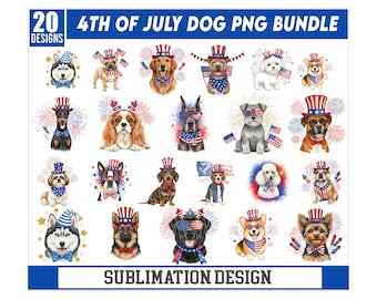 4th of July Dog PNG Clipart, Independence Day Dog Clipart, Patriotic Dog Png, 4th of July Dog Png, Pet Clipart, Memorial Day Png