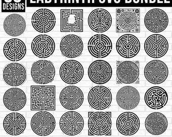 Labyrinth SVG Bundle, Maze png Bundle, Labyrinth Clipart, Maze Labyrinth wektor, Labyrinth pliki cięcia pliki vg dla cricut, Labyrinth Vector